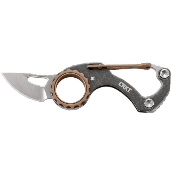 CRKT Compano Carabiner Folding Knife 1 2/5" Blade Silver - Precision Shot Firearms