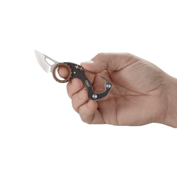 CRKT Compano Carabiner Folding Knife 1 2/5" Blade Silver - Precision Shot Firearms