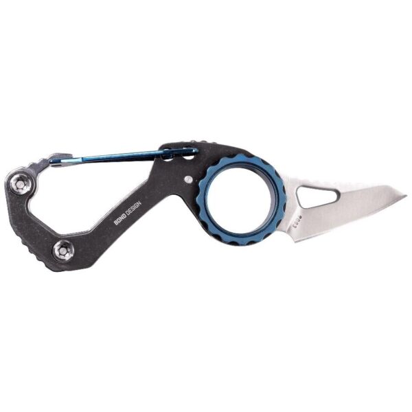 CRKT Compano Carabiner Folding Knife 1-2/5" Sheepsfoot Blade Black - Precision Shot Firearms