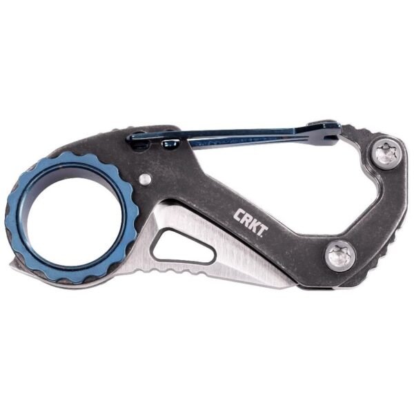 CRKT Compano Carabiner Folding Knife 1-2/5" Sheepsfoot Blade Black - Precision Shot Firearms