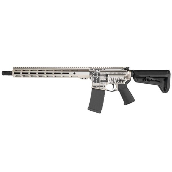 Shark Coast "Trump Fight" AR Rifle 5.56mm 30rd Magazine 16?? Barrel Magpul Stock and Grip Custom Champagne Finish - Precision Shot Firearms