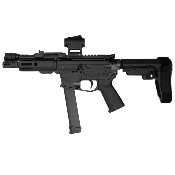Shark Coast "Midnight" Pistol Bundle 9mm Luger 33rd Glock Style Magazine 5'' Threaded Barrel Vortex Red Dot/Streamight Protac - Precision Shot Firearms