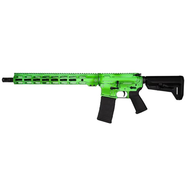 Shark Coast Tactical "Anime- Green" Rifle 5.56mm 10rd Magazine 16" Barrel 15" MLOK Handguard California Compliant - Precision Shot Firearms