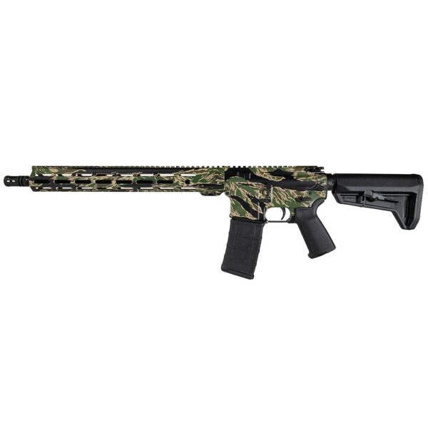 Shark Coast Tactical "Tiger Stripe" Rifle 5.56mm 30rd Magazine 16" Barrel 15" MLOK Handguard - Precision Shot Firearms