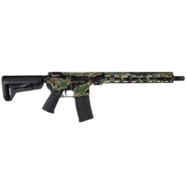 Shark Coast Tactical "Tiger Stripe" Rifle 5.56mm 30rd Magazine 16" Barrel 15" MLOK Handguard - Precision Shot Firearms
