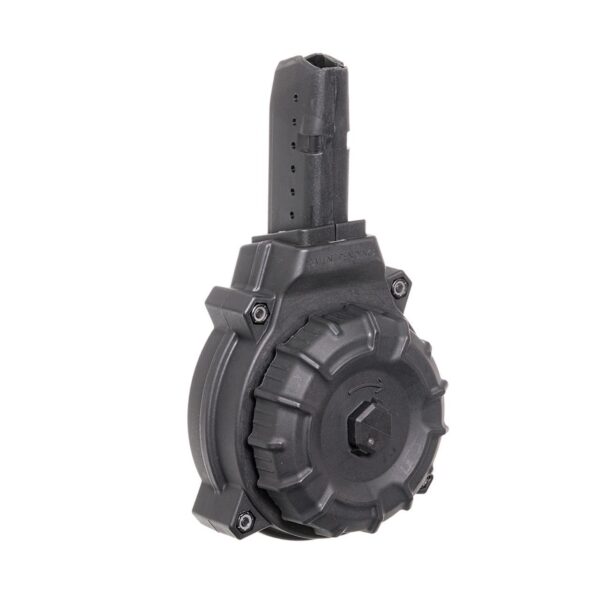 Promag Glock Style AR-15 Carbine Magazine 9mm Black Polymer Drum - 50/rd - Precision Shot Firearms