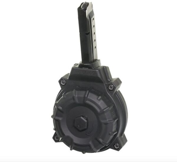 Promag S&W Shield Magazine 9mm Black Polymer Drum - 50/rd - Precision Shot Firearms
