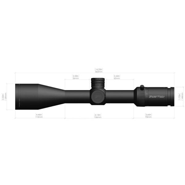 ZeroTech Trace Advanced Rifle Scope 4-24x50 30mm FFP Tremor3 MIL MRAD Non-Illum Black - Precision Shot Firearms
