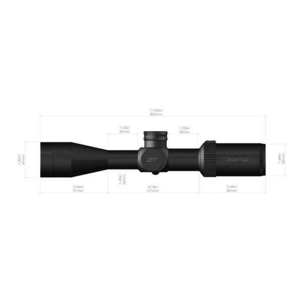 ZeroTech Vengeance Rifle Scope 3-12x40 1" SFP ZeroPlex Non Illum. Black - Precision Shot Firearms