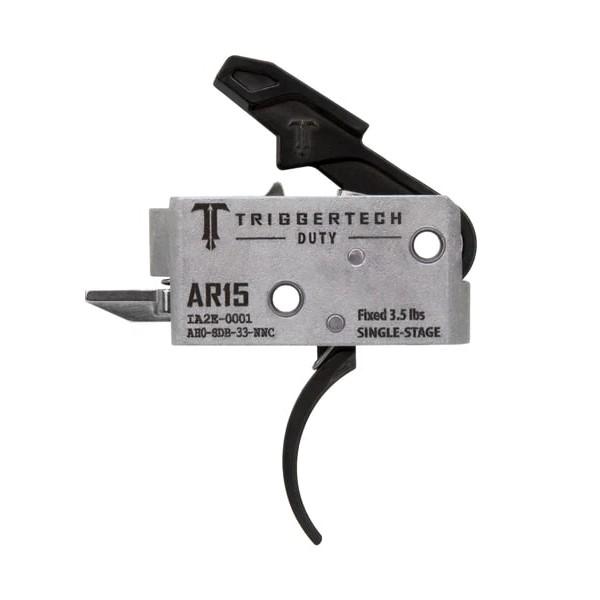 TriggerTech AR-15 Duty Trigger Single-Stage 3.5 lb Curved Black - Precision Shot Firearms
