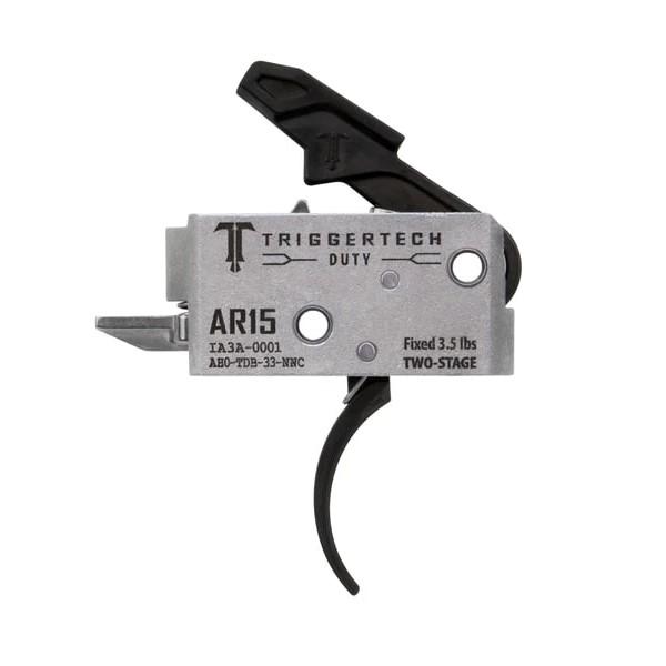 TriggerTech AR Duty Trigger Two-Stage 3.5 lb Curved Black - Precision Shot Firearms