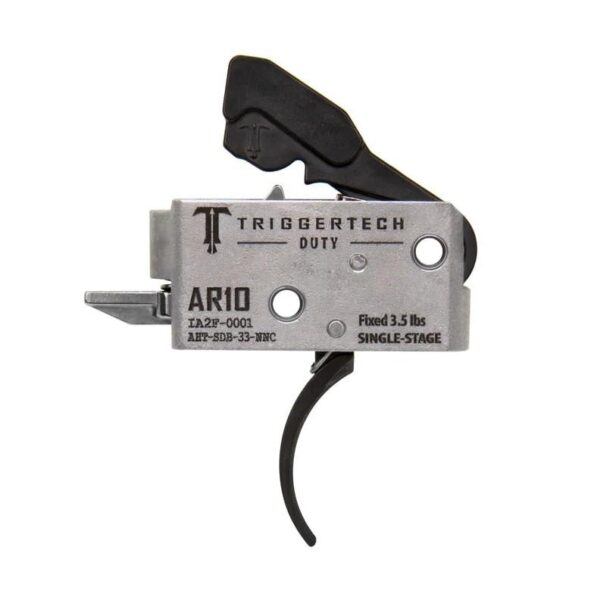 TriggerTech AR-10 Duty Trigger Single-Stage 3.5 lb Curved Black - Precision Shot Firearms