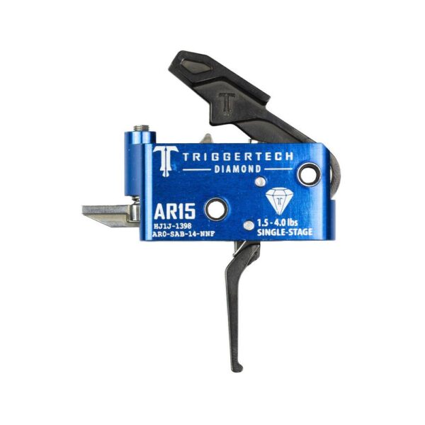 TriggerTech AR15 Single-Stage Diamond Flat Trigger Black - Precision Shot Firearms