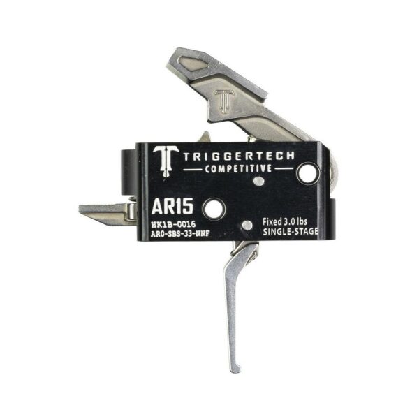 TriggerTech AR15 Single-Stage Competitive Flat Trigger Silver - Precision Shot Firearms