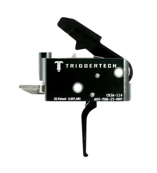 TriggerTech AR15 Black Adaptable Flat Trigger 2 Stage Adjustable - Precision Shot Firearms
