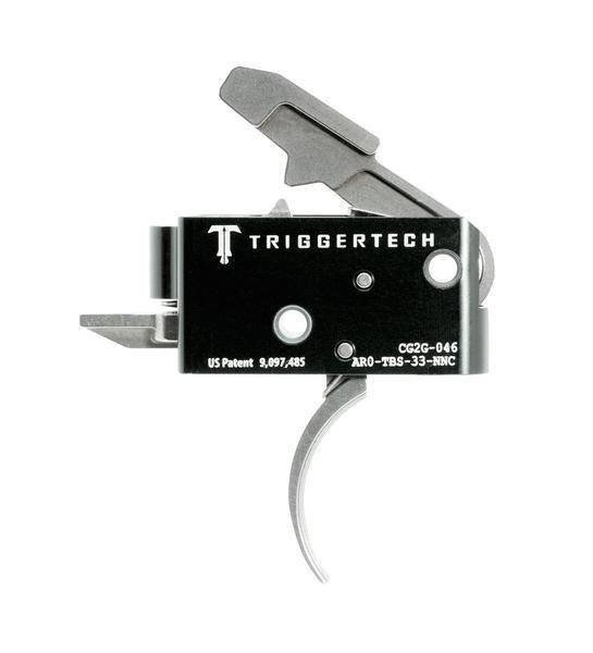 TriggerTech AR15 Competitive Curved Trigger 2 Stage Stainless Steel/Black - Precision Shot Firearms