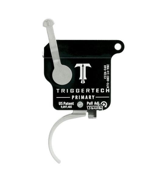 TriggerTech Rem 700 Primary Curved Trigger Single Stage Stainless Steel/Black - Precision Shot Firearms