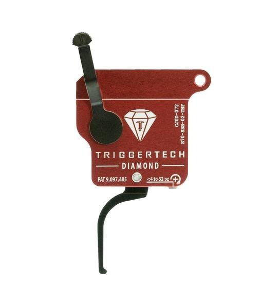 TriggerTech Rem Clone(NO BOLT STOP)Black Diamond Flat Trigger Single Stage Adjustable Black/Red - Precision Shot Firearms
