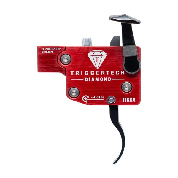 TriggerTech Tikka Diamond Trigger 4-32 oz Curved LH Black - Precision Shot Firearms