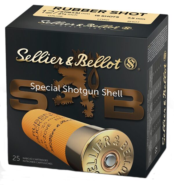 Sellier & Bellot Shotgun Ammunition 12 ga 2 5/8" 15 plts Rubber - 25/box - Precision Shot Firearms