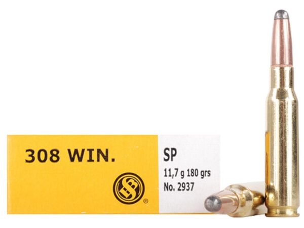 Sellier & Bellot Rifle Ammunition .308 Win 180 gr SP - 20/box - Precision Shot Firearms
