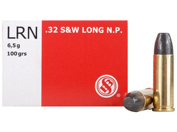 Sellier & Bellot Pistol & Revolver Ammo .32 S&W Long 100 gr LRN 50/Box - Precision Shot Firearms