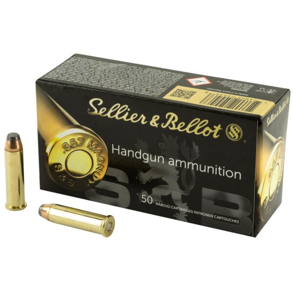 Sellier & Bellot Pistol & Revolver Ammo .357 Mag 158 gr SP 50/Box - Precision Shot Firearms