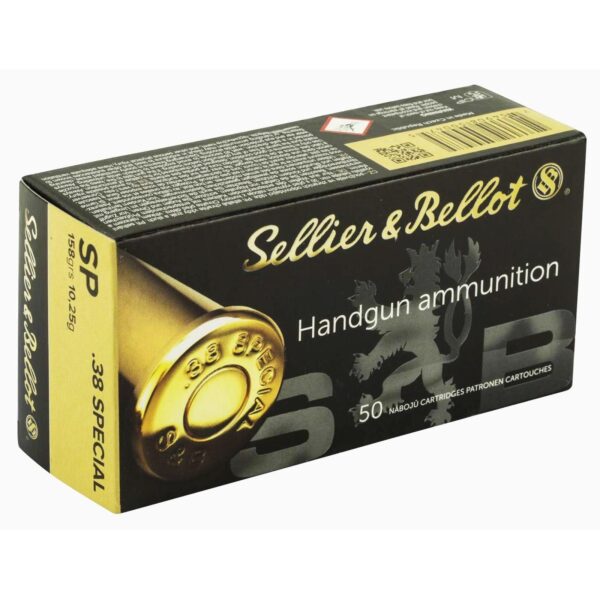 Sellier & Bellot Pistol & Revolver Ammo .38 Special 158 gr SP 50/Box - Precision Shot Firearms