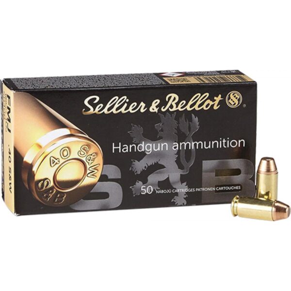 Sellier & Bellot Pistol & Revolver Ammo .40 S&W 180 gr FMJ 965 fps 1000/ct Case - Precision Shot Firearms