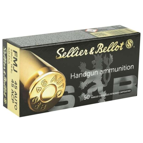 Sellier & Bellot Pistol & Revolver Ammo .45 Auto 230 gr FMJ 50/Box - Precision Shot Firearms