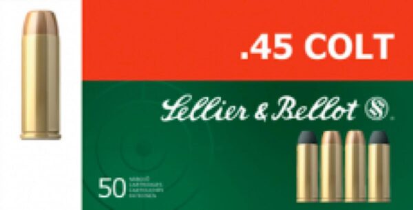 Sellier & Bellot Pistol & Revolver Ammo .45 Long Colt 250 gr LFN 50/Box - Precision Shot Firearms