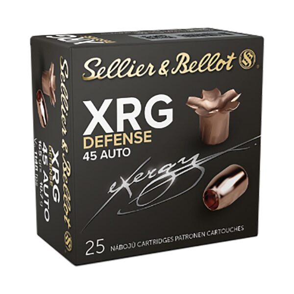 Sellier & Bellot XRG Defense Handgun Ammuntion .45 ACP 165gr HP 1148 fps 25/ct - Precision Shot Firearms