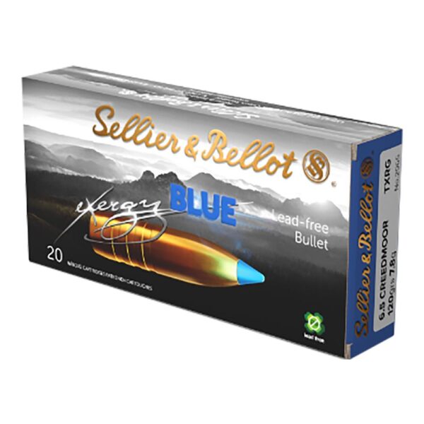 Sellier & Bellot eXergy Blue Rifle Ammunition 6.5 Creedmoor 120 gr. 2851 fps 20/ct - Precision Shot Firearms