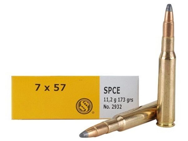 Sellier & Bellot Rifle Ammunition 7x57mm 173 gr SPCE 725 fps - 20/box - Precision Shot Firearms