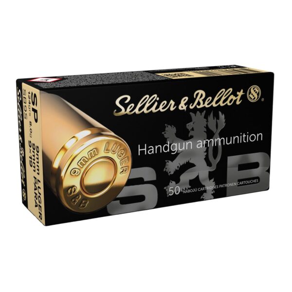 Sellier & Bellot Pistol & Revolver Ammo 9mm 124 gr SP 50/box - Precision Shot Firearms