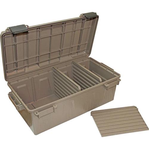 MTM Ammo Crate Divided Utility Box Dark Earth - Precision Shot Firearms