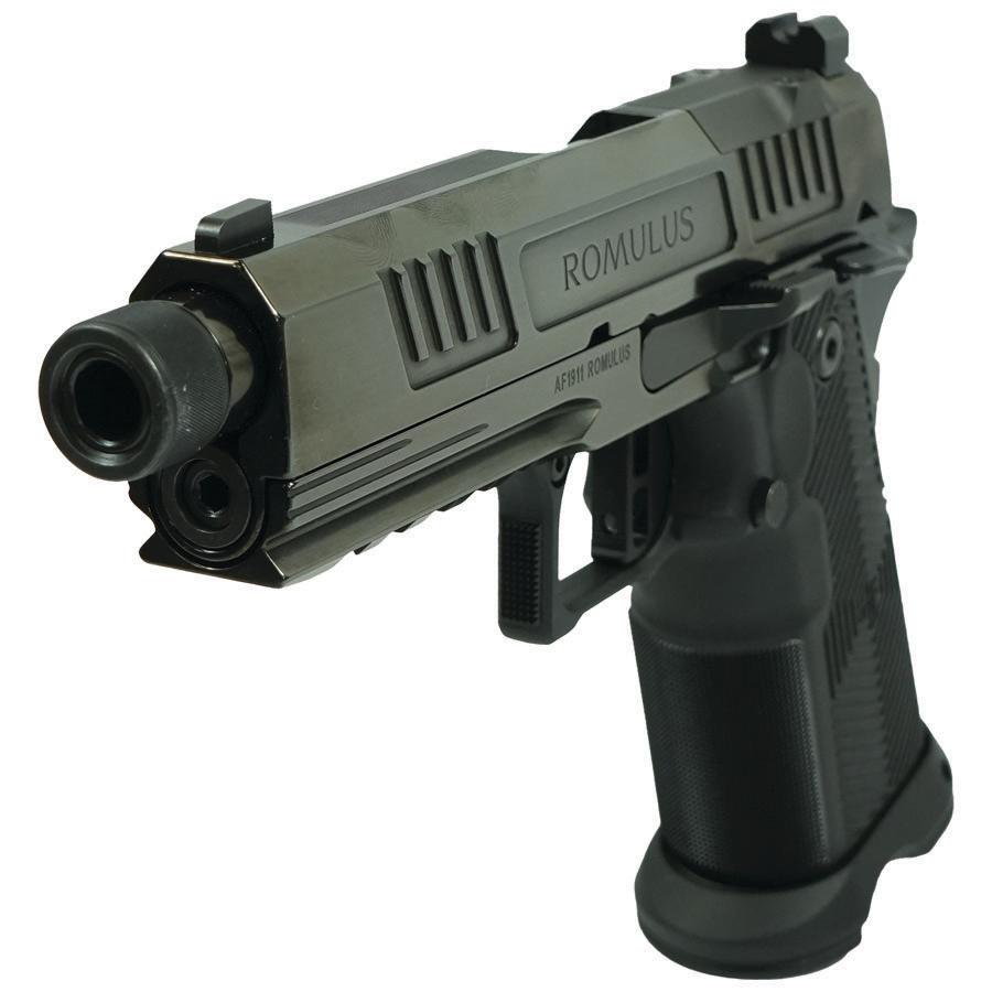 Alpha Foxtrot AF1911 Romulus Handgun 9mm Luger 17rd & 20rd Magazine 4.25" Threaded Barrel Black RMSc Cut Polished DLC - Precision Shot Firearms