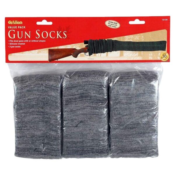 Allen Knit Shotgun Scoped Sock - 52" Gray 3 Pack - Precision Shot Firearms