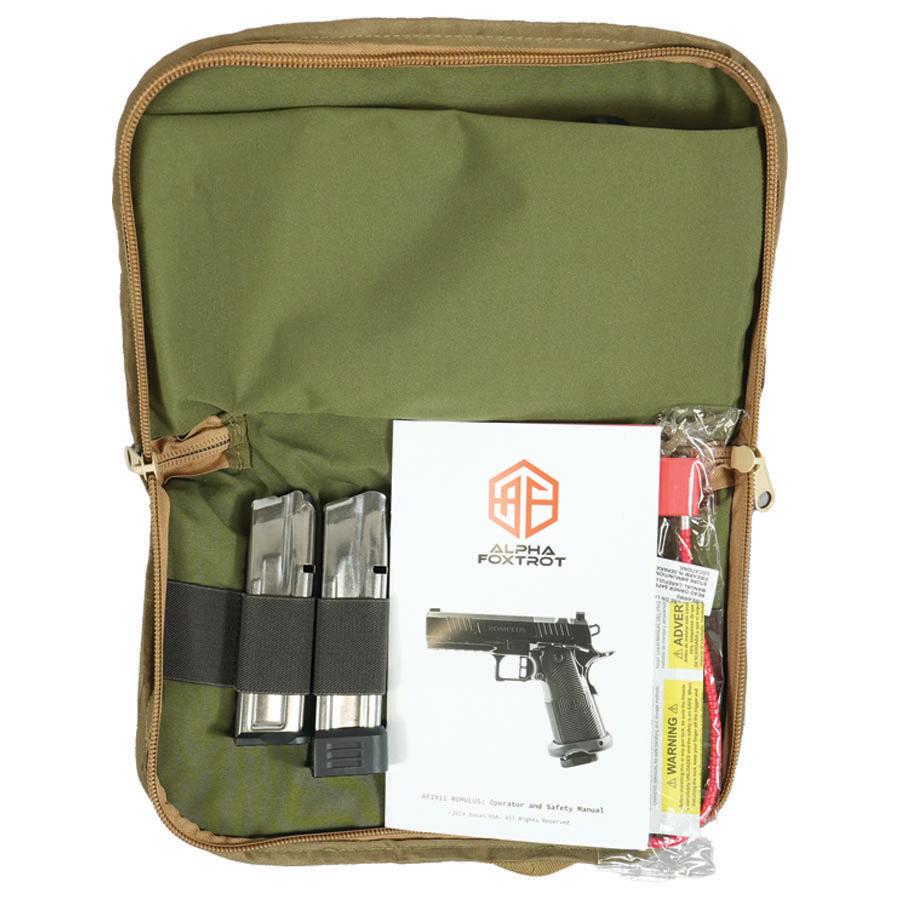 Alpha Foxtrot AF1911-Romulus Handgun 9mm Luger 17rd (1) & 20rd (1) Magazine 3.5" Compensated Threaded Barrel Black RMSC Cut - Precision Shot Firearms