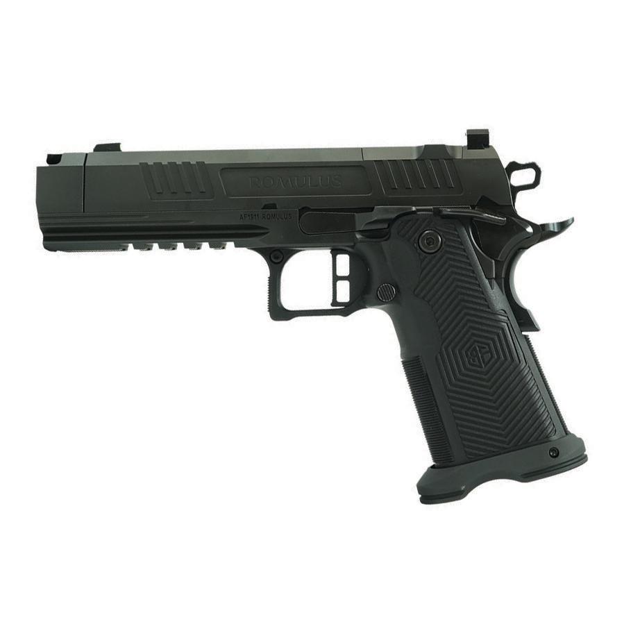 Alpha Foxtrot AF1911-Romulus Handgun 9mm Luger 17rd (1) and 20rd (1) Magazines 4.25" Compensated Threaded Barrel Black RMSc Cut - Precision Shot Firearms