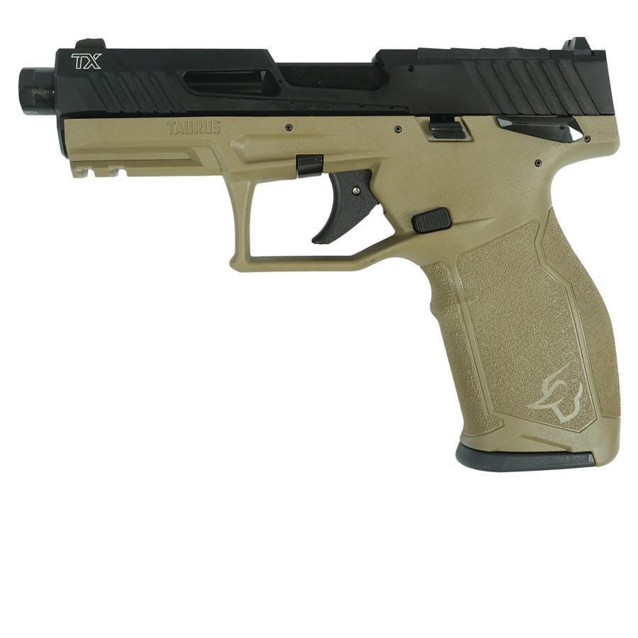 Taurus TX22 TORO Handgun .22 LR 16(1)&22(1)rd Magazines 4.6" Barrel Black Slide/FDE Frame - Precision Shot Firearms