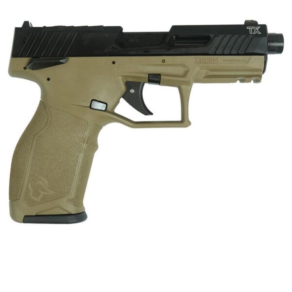 Taurus 2TX22 TORO Handgun .22 LR 16(1)&22(1)rd Magazines 4.6" Threaded Barrel Black Slide/FDE Frame - Precision Shot Firearms