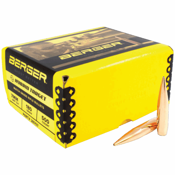 Berger Match Grade Target Bullets 7mm .284" 180 gr HYBRID TARGET 500/ct - Precision Shot Firearms