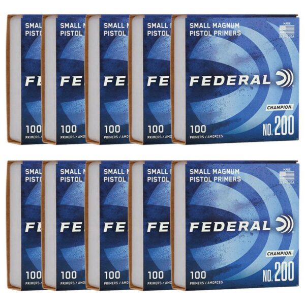 Federal Premium Champion Centerfire Primers Mag Small Pistol 1000/ct - Precision Shot Firearms