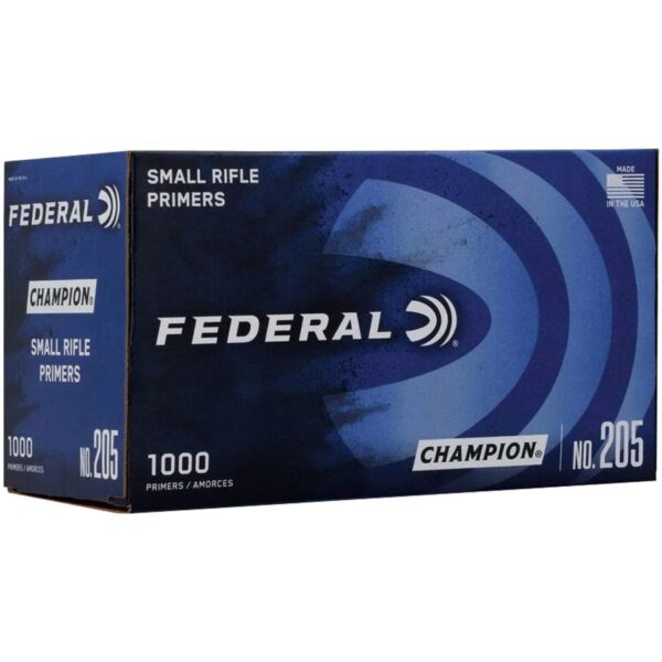 Federal Premium Champion Centerfire .205 Primers Small Rifle 1000/ct - Precision Shot Firearms