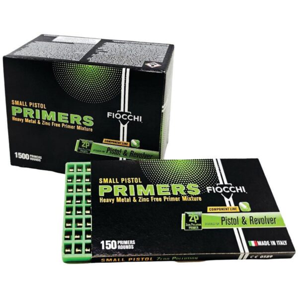 Fiocchi Zero Pollution Small Pistol Primers 1500/ct - Precision Shot Firearms