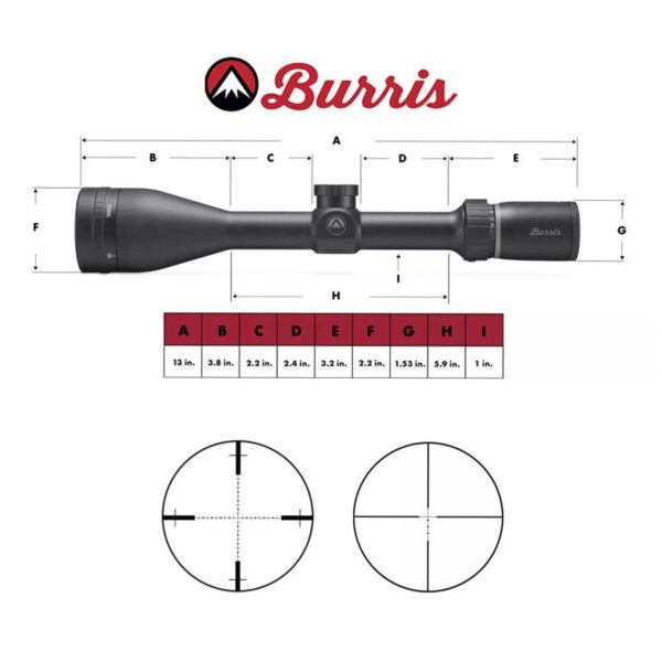 Burris Droptine Rifle Scope 4.5-14x-42mm 1" SFP Ballistic Plex Non Illum. Matte - Precision Shot Firearms