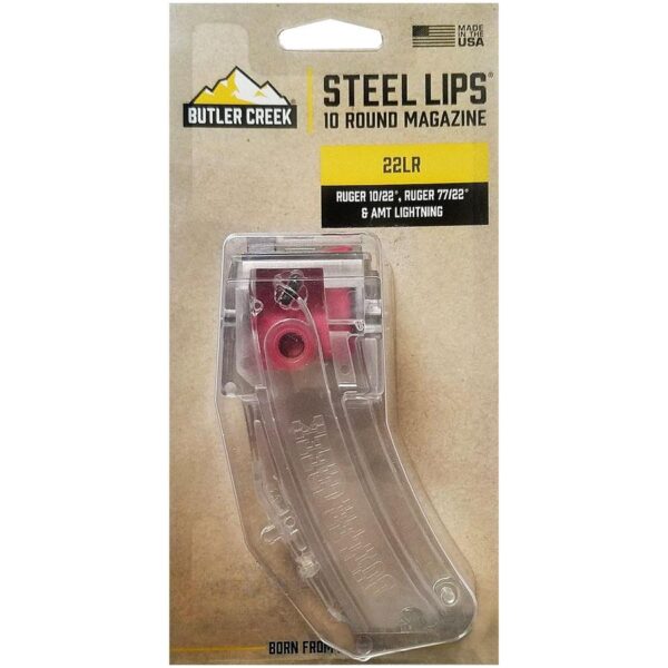 Butler Creek Steel Lips Banana Rifle Magazine Clear Polymer Ruger 10/22 .22 LR 25/rd - Precision Shot Firearms