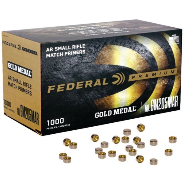 Federal Premium Gold Medal Centerfire Primers AR Small Rifle Match 1000/ct - Precision Shot Firearms