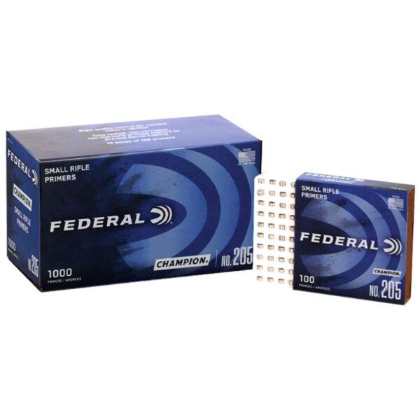 Federal Premium Champion Centerfire .205 Primers Small Rifle 1000/ct - Precision Shot Firearms